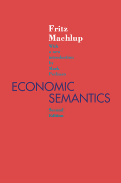 Couverture de l’ouvrage Economic Semantics