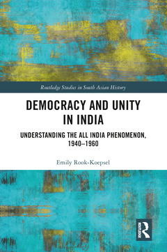 Couverture de l’ouvrage Democracy and Unity in India