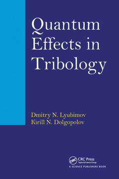 Couverture de l’ouvrage Quantum Effects in Tribology