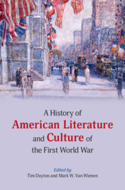Couverture de l’ouvrage A History of American Literature and Culture of the First World War