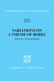 Couverture de l’ouvrage Variations on a Theme of Borel