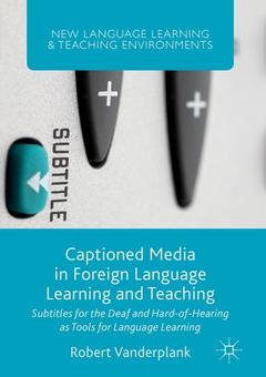 Couverture de l’ouvrage Captioned Media in Foreign Language Learning and Teaching