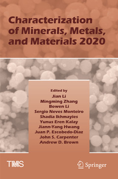 Couverture de l’ouvrage Characterization of Minerals, Metals, and Materials 2020