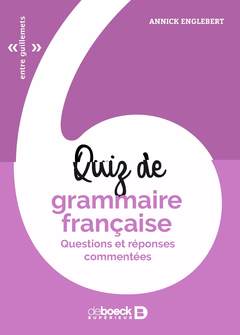 Couverture de l’ouvrage Quiz de grammaire française