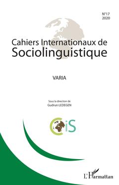 Couverture de l’ouvrage Cahiers internationaux de sociolinguistique