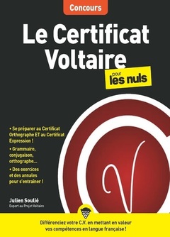 Couverture de l’ouvrage Le Certificat Voltaire pour les Nuls Concours