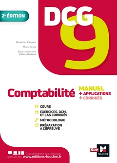 Couverture de l’ouvrage DCG 9 - Comptabilité - Manuel et applications 12e édition