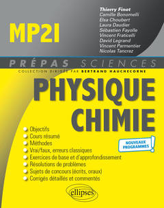 Couverture de l’ouvrage Physique-Chimie MP2I - Programme 2021