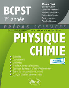 Couverture de l’ouvrage Physique-Chimie BCPST1 - Programme 2021