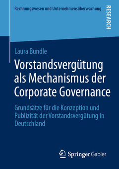 Couverture de l’ouvrage Vorstandsvergütung als Mechanismus der Corporate Governance
