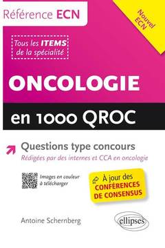 Couverture de l’ouvrage Oncologie en 1000 QROC