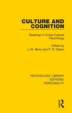 Couverture de l’ouvrage Culture and Cognition