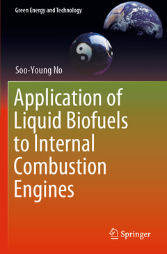 Couverture de l’ouvrage Application of Liquid Biofuels to Internal Combustion Engines