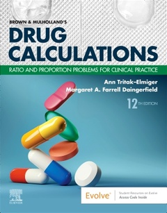 Couverture de l’ouvrage Brown and Mulholland's Drug Calculations