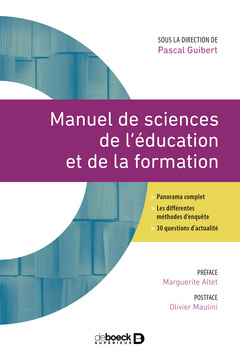 Cover of the book Manuel de sciences de l'éducation et de la formation
