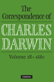 Couverture de l’ouvrage The Correspondence of Charles Darwin: Volume 28, 1880