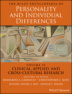 Cover of the book The Wiley Encyclopedia of Personality and Individual Differences, Clinical, Applied, and Cross-Cultural Research