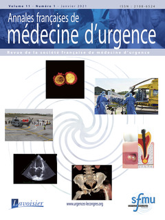Couverture de l’ouvrage Annales françaises de médecine d'urgence Vol. 11 n° 1 - Janvier 2021