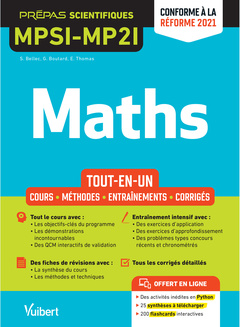 Cover of the book Mathématiques MPSI-MP2I - Tout-en-un