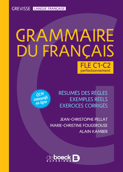 Couverture de l’ouvrage Grevisse FLE C1-C2 grammaire du français