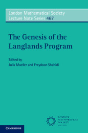 Couverture de l’ouvrage The Genesis of the Langlands Program