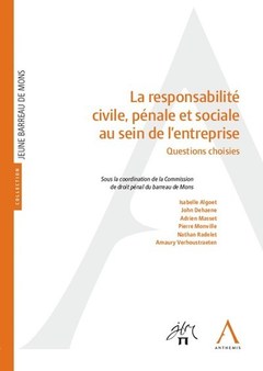 Couverture de l’ouvrage La responsabilité civile, pénale et sociale au sein de l'entreprise