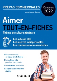Couverture de l’ouvrage Aimer - Prépas commerciales Culture générale - Concours 2022