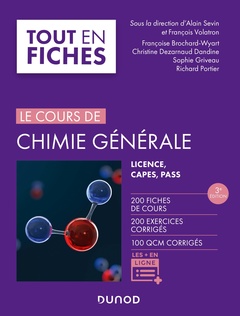 Cover of the book Le cours de chimie générale - 3e éd - Licence, CAPES, PASS