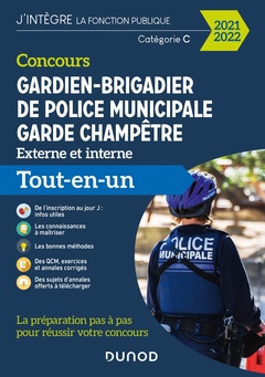 Couverture de l’ouvrage Concours Gardien-brigadier de police municipale - Garde champêtre - 2021-2022
