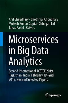 Cover of the book Microservices in Big Data Analytics