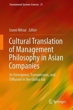 Couverture de l’ouvrage Cultural Translation of Management Philosophy in Asian Companies