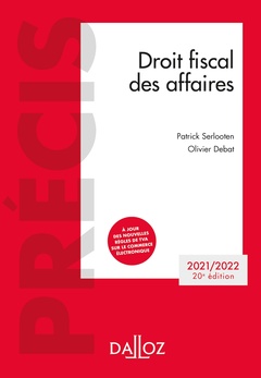 Couverture de l’ouvrage Droit fiscal des affaires 2021-2022. 20e éd.