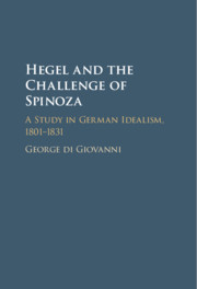 Couverture de l’ouvrage Hegel and the Challenge of Spinoza