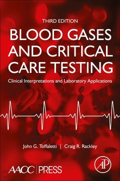 Couverture de l’ouvrage Blood Gases and Critical Care Testing
