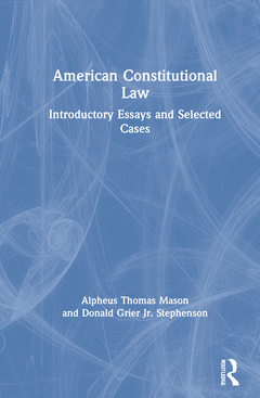 Couverture de l’ouvrage American Constitutional Law
