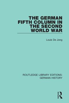 Couverture de l’ouvrage The German Fifth Column in the Second World War
