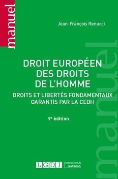 Cover of the book Droit européen des droits de l'homme