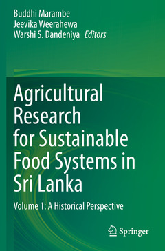 Couverture de l’ouvrage  Agricultural Research for Sustainable Food Systems in Sri Lanka