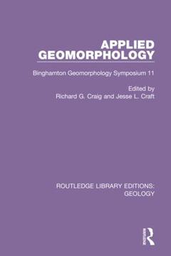 Couverture de l’ouvrage Applied Geomorphology