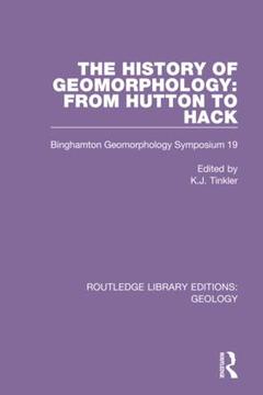 Cover of the book The History of Geomorphology