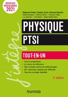 Couverture de l’ouvrage Physique tout-en-un PTSI - 2021