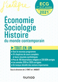 Couverture de l’ouvrage ECG 1 ET 2 - Economie, Sociologie, Histoire du monde contemporain - Tout-en-un