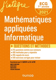 Cover of the book ECG 1 - Mathématiques appliquées - Questions et méthodes