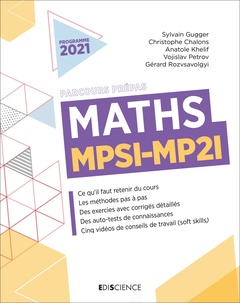 Couverture de l’ouvrage Maths MPSI-MP2I