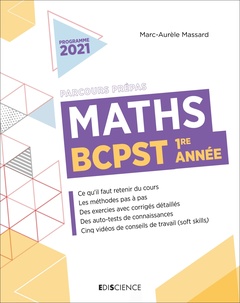 Couverture de l’ouvrage Maths BCPST 1re année