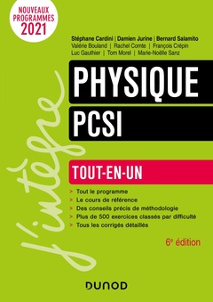 Couverture de l’ouvrage Physique PCSI - Tout-en-un - 2021