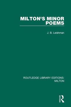 Couverture de l’ouvrage Milton's Minor Poems