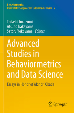 Couverture de l’ouvrage Advanced Studies in Behaviormetrics and Data Science