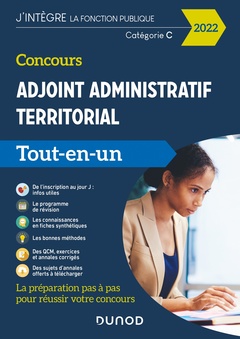 Couverture de l’ouvrage Concours Adjoint administratif territorial - Tout-en-un - 2022