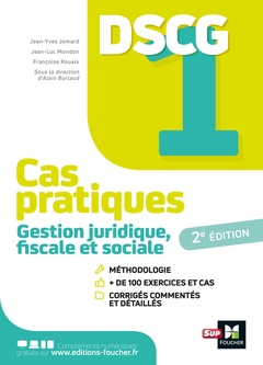 Couverture de l’ouvrage DSCG 1 - Gestion juridique fiscale et sociale - Cas pratiques